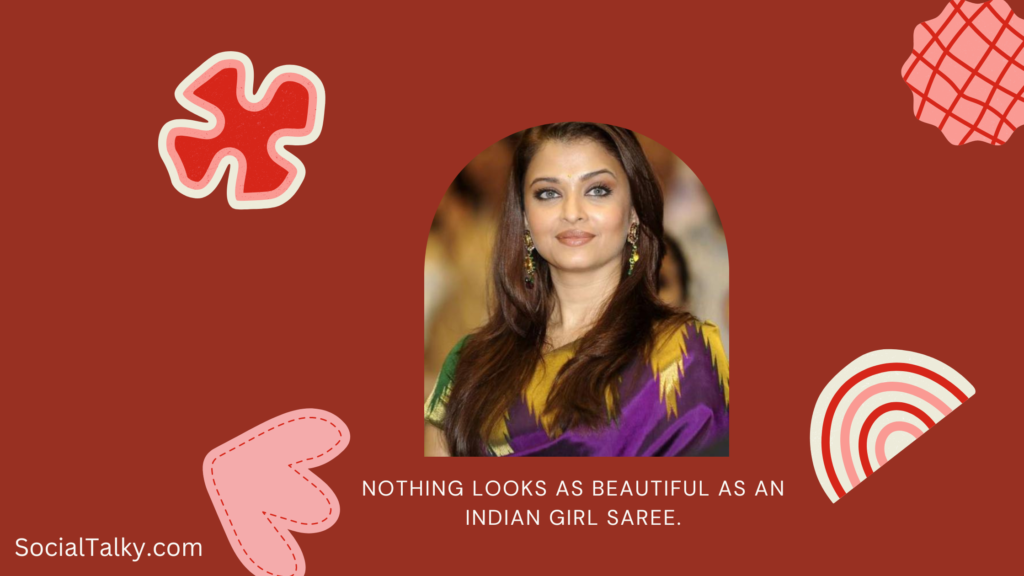 Aishwarya Rai in Instagram Saree Quotes
