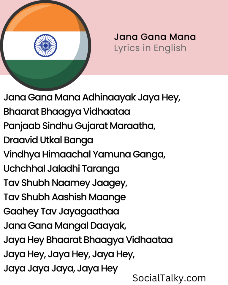 Jana Gana Mana Lyrics in English (Facts and History of National Anthem ...