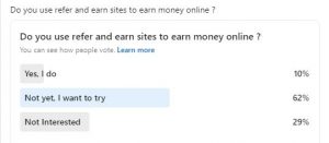 Refer and Earn Sites LinkedIn Survey Results x