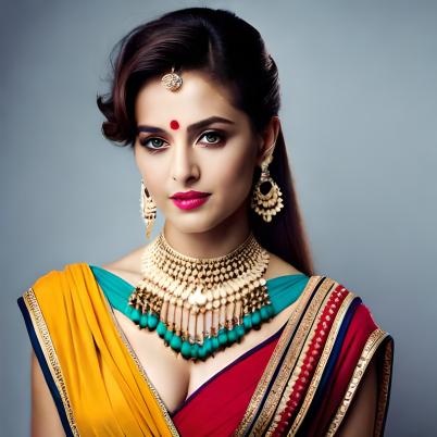 Beautiful Indian Girl Wearing Saree