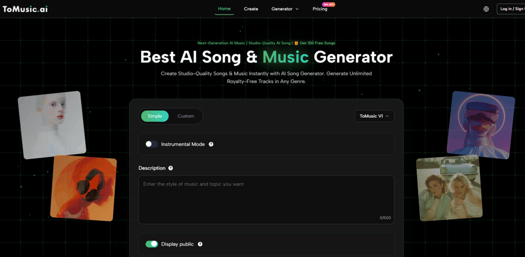 Best AI Song and Music Generator