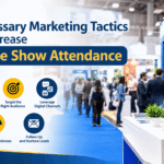 Marketing tactics to increase trade show attendance with audience targeting, digital marketing, brand awareness, and attendee engagement